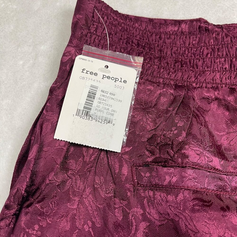 Free People Go Your Own‎ Way Jacquard Shorts Women's Medium High Rise Rayon NEW - Picture 6 of 14